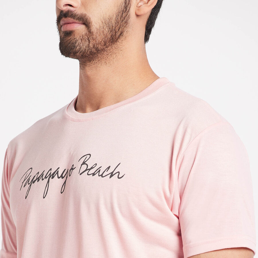Round Neck T-Shirt, Peach, large image number null