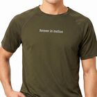 Men's Olive Green Round Neck Regular Drifit T-Shirt, ओलिव, small