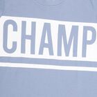 Boys' Light Powder Blue Cotton Blend Round Neck Casual T-Shirt, Light Blue, small image number null