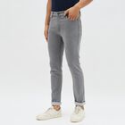 Men's Muted Steel Grey Slim Fit Jeans, Light Grey, small image number null