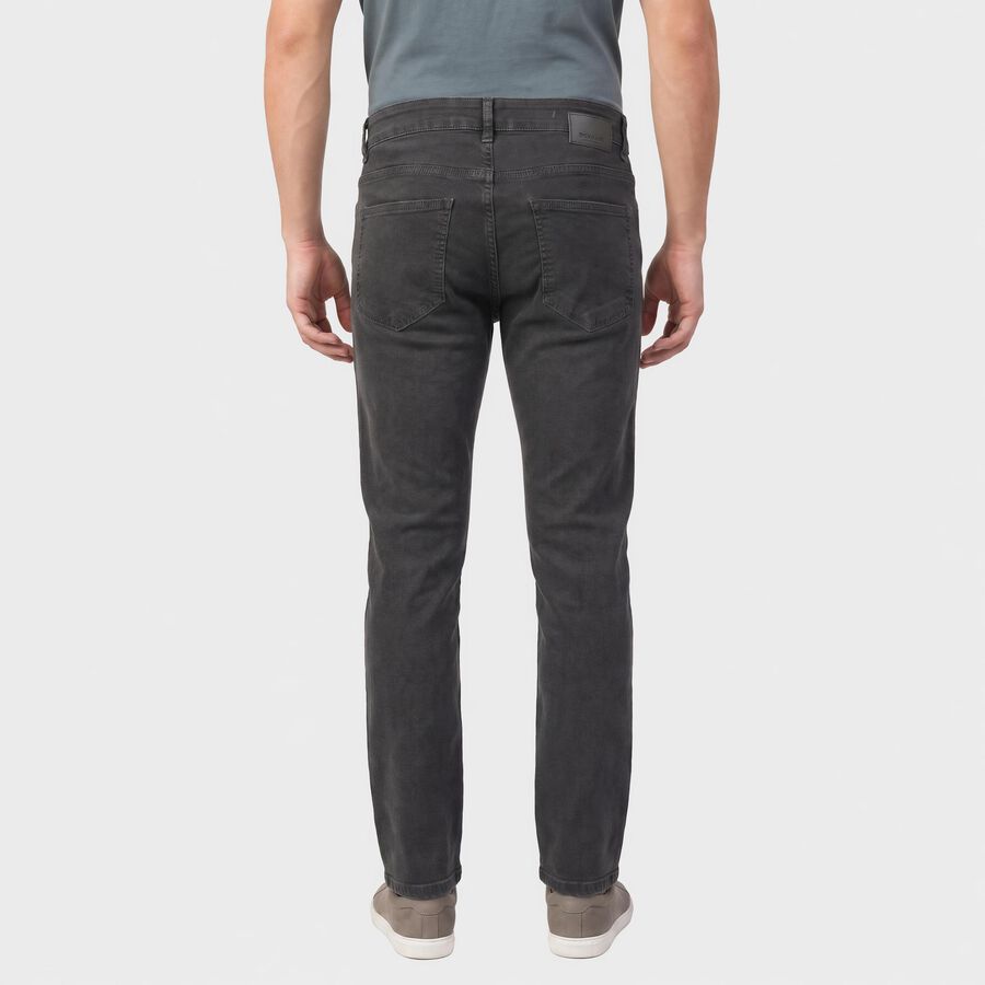 Men's Grey Slim Fit Washed Jeans, हल्का ग्रे, large