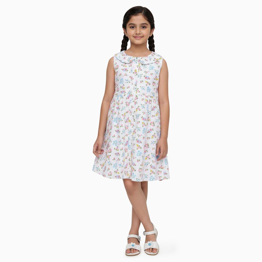 Girls' Frock, ऑफ व्हाइट, large image number null