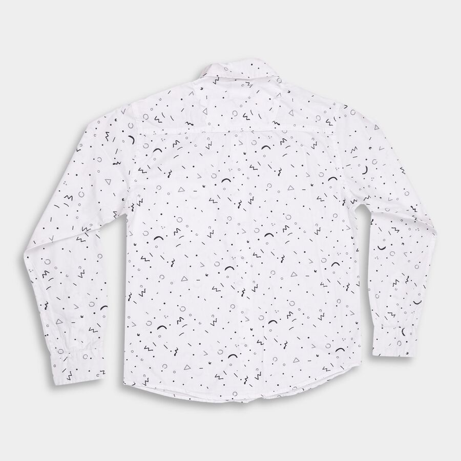 Boy's 100% Cotton Casual Shirt, White, large image number null