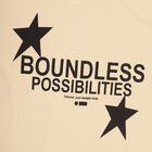Boys' Light Beige Round Neck Casual T-Shirt, गहरा पीला, small image number null