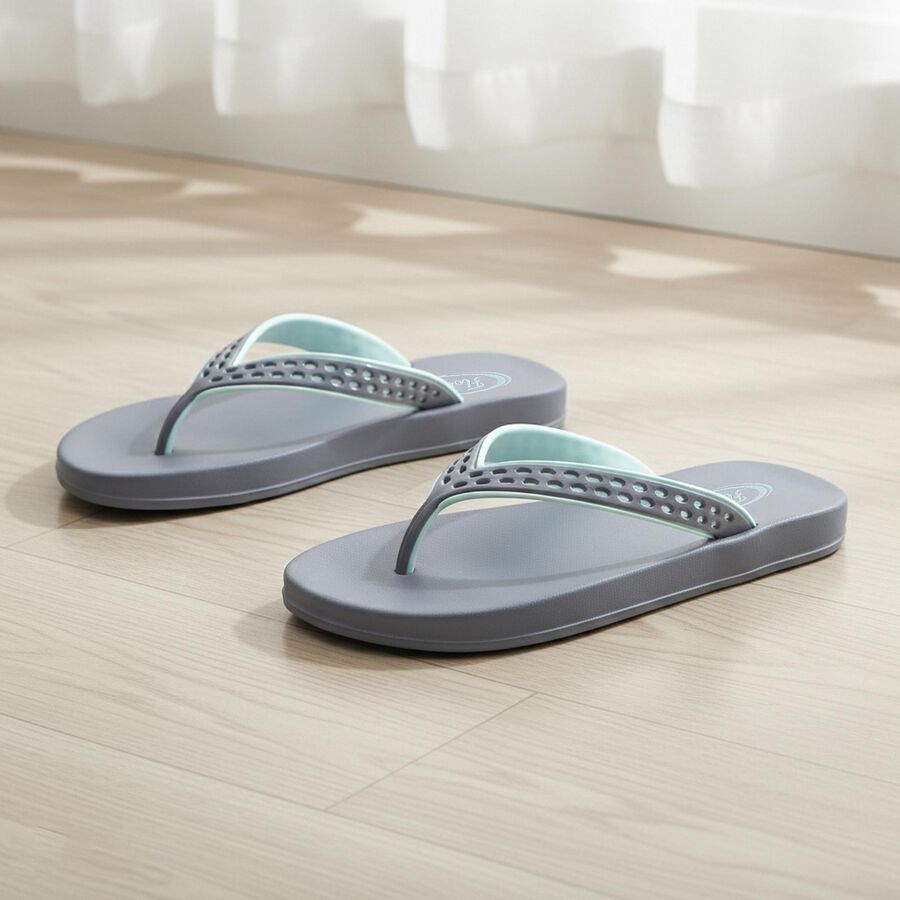 Ladies' Slipper, Grey, large