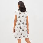 Women's Bright White Round Neck Casual Nighty, सफ़ेद, small image number null