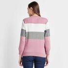 Stripes Round Neck Pullover, Pink, small image number null
