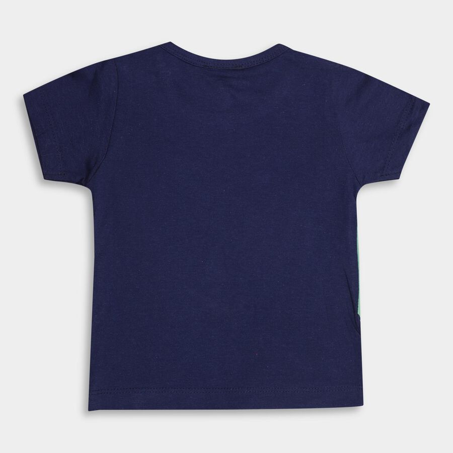 Infants' 100% Cotton T-Shirt , नेवी ब्लू, large