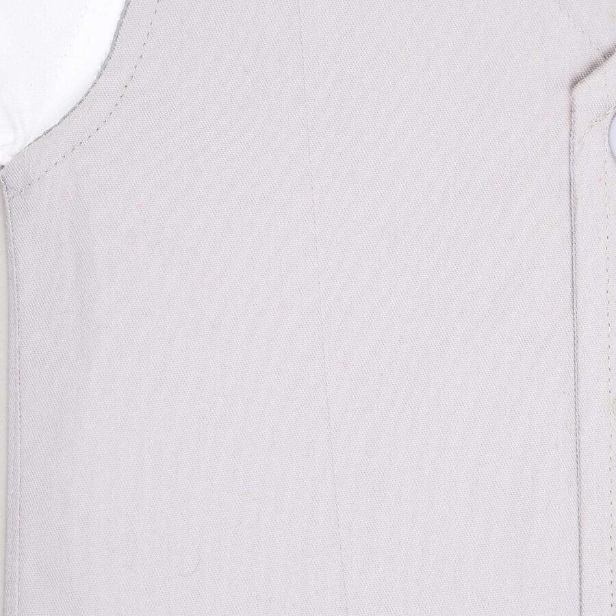Infants Cotton Solid Casual Shirt, Light Grey, large image number null