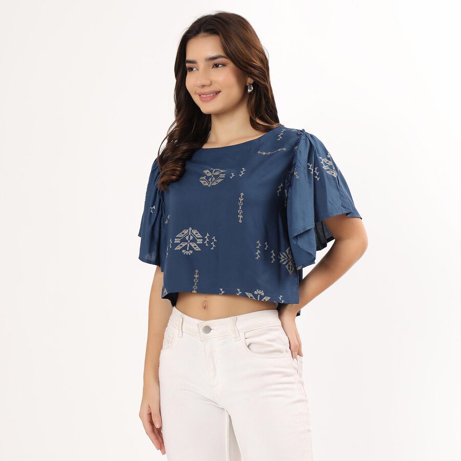Ladies' Kurti, Dark Blue, large image number null