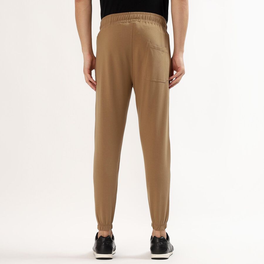 Men's Camel Brown Jogger Fit Track Pants, Brown, large image number null