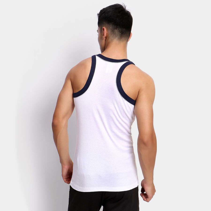 Men's 100% Cotton Gym T-Shirt, White, large image number null