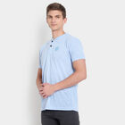 Solid Henley T-Shirt, Light Blue, small image number null
