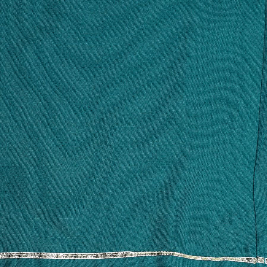 Girls' Teal Green Embroidered Kurta and Palazzo Fusion Set, Light Green, large image number null