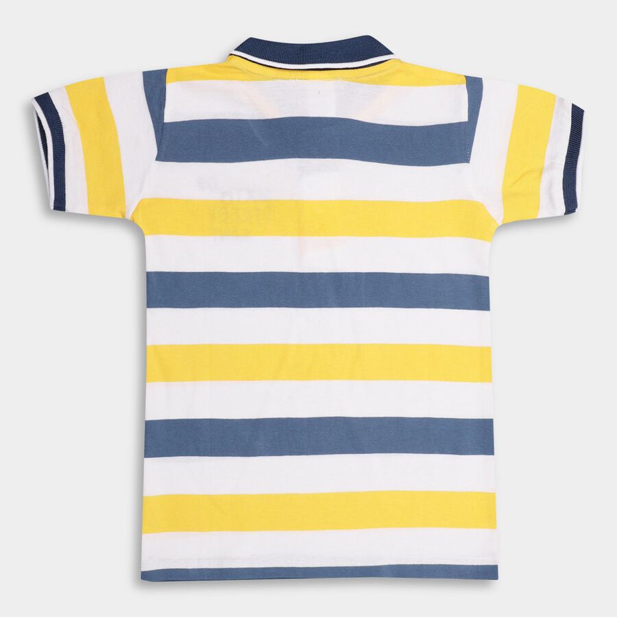Boys' 100% Cotton Half Sleeves T-Shirt , पीला, large image number null