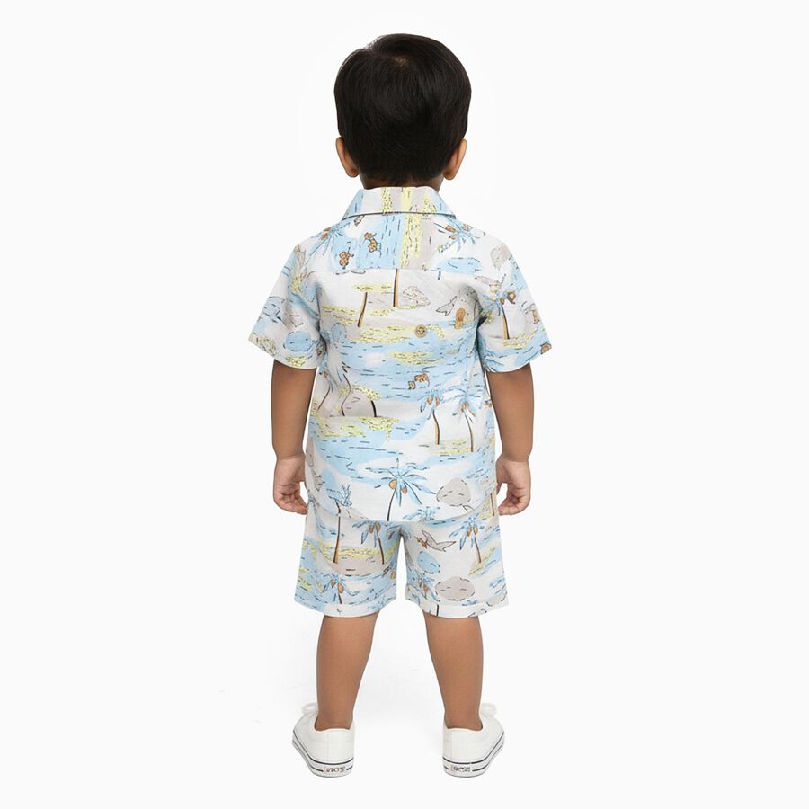 Infants' 100% Cotton Baba Suit, Aqua, large image number null
