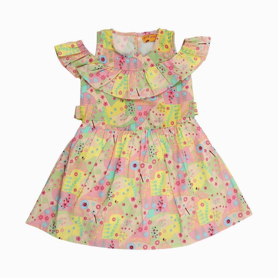 Girls' Frock, हल्का गुलाबी, large image number null