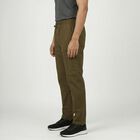 Men's Olive Green Slim Fit Casual Trousers, Olive, small