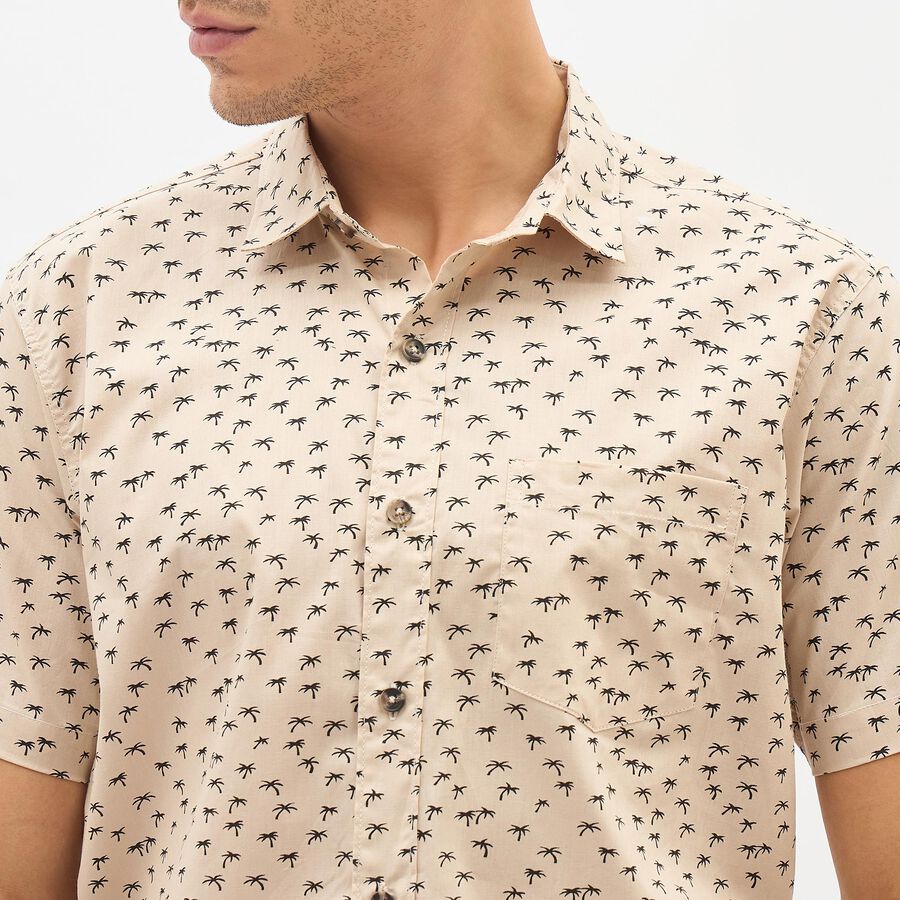 Men's 100% Cotton Casual Shirt , Beige, large image number null