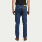 Men's Blue Slim Fit Washed Jeans, मध्यम नीला, small