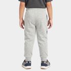 Boys Grey Jogger Typography Printed Pyjama, Melange Light Grey, small