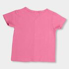 Kids' Bright Pink Cotton V-Neck Front Open T-Shirt, Pink, small image number null