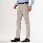 Men's Slim Fit Casual Trousers , Off White, small image number null