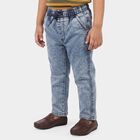 Boys' Light Blue Straight Fit Drawstring Waist Jeans, Light Blue, small