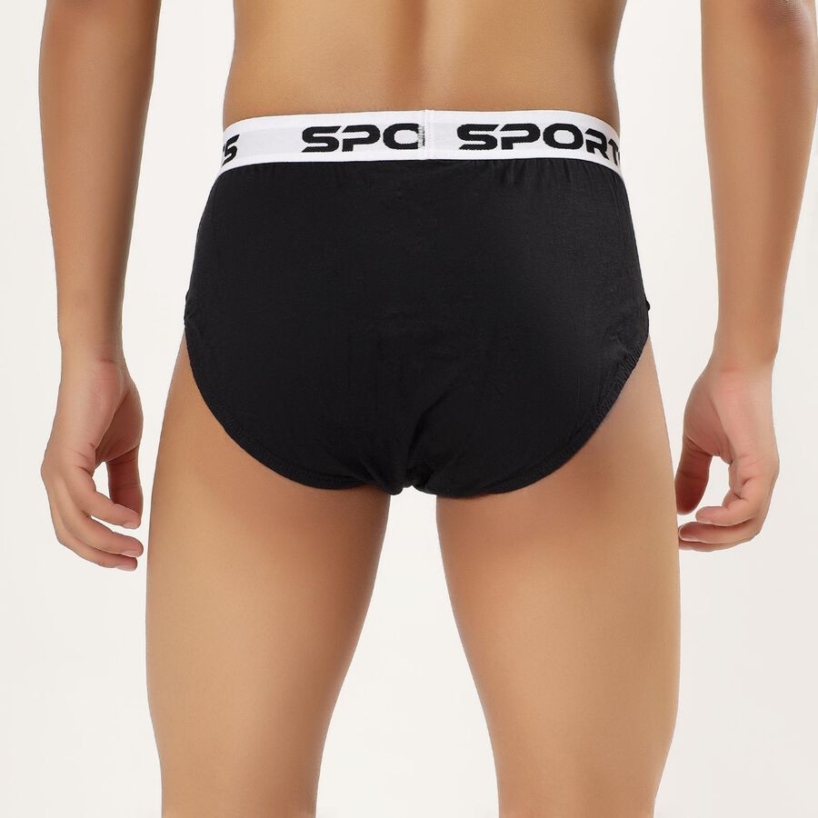 Men's 100% Cotton V-Cut Briefs , Black, large image number null