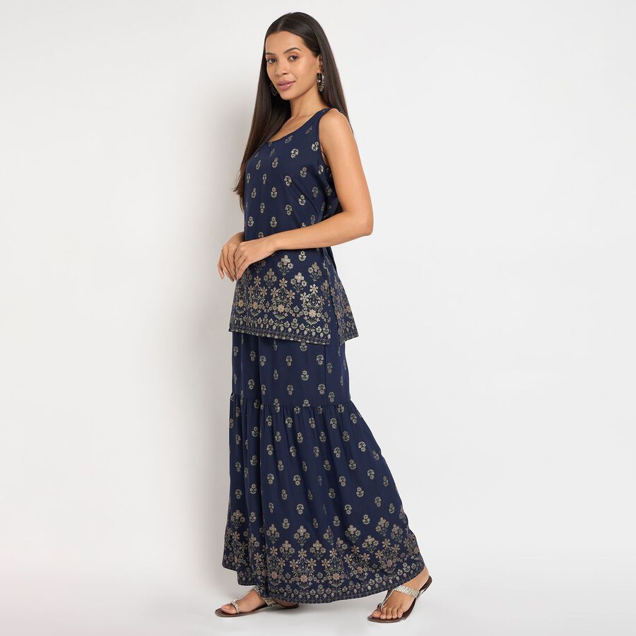 Ladies' Ethnic Set, नेवी ब्लू, large image number null