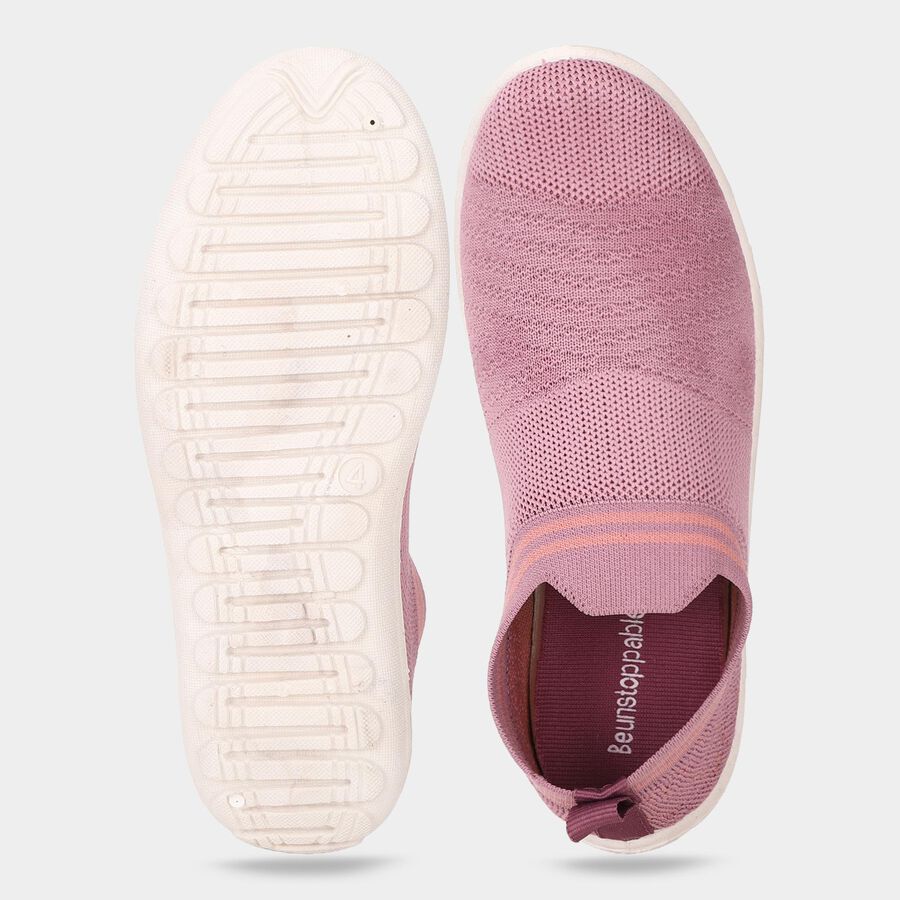 Women's Pink Slip-On Casual Shoes, हल्का गुलाबी, large