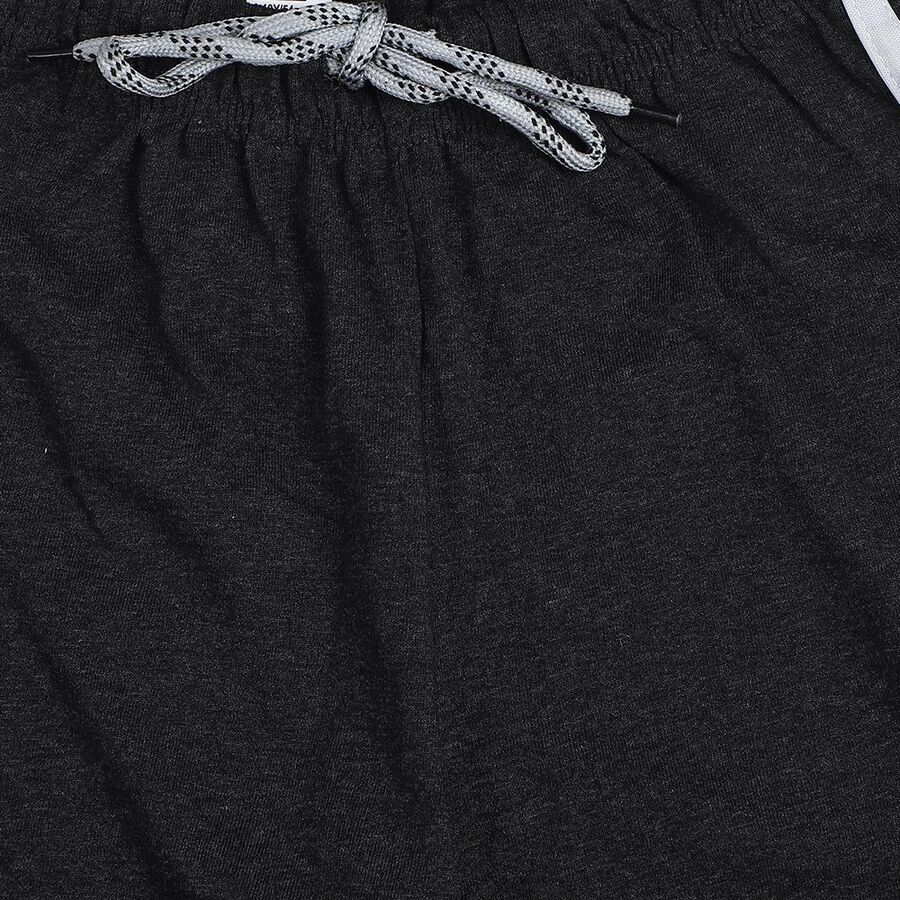 Boys' Charcoal Regular Fit Elastic Waist Jamaican Shorts, Charcoal, large