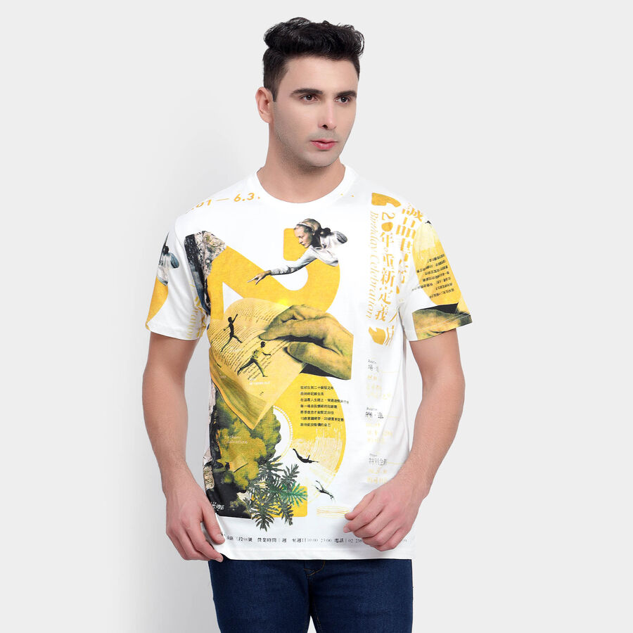 Round Neck T-Shirt, Off White, large image number null