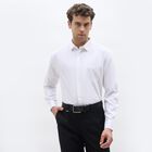 Men's Rich Eggshell White Cotton Classic Collar Formal Shirt, सफ़ेद, small image number null