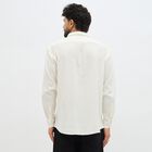 Men's Off-White Cotton Classic Collar Casual Shirt, ऑफ व्हाइट, small image number null