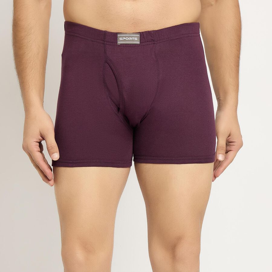 Men's 100% Cotton Trunks , वाइन, large image number null