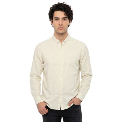 Men's White Regular Fit Casual Shirt