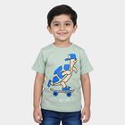Boys' Half Sleeves T-Shirt, Light Green, small