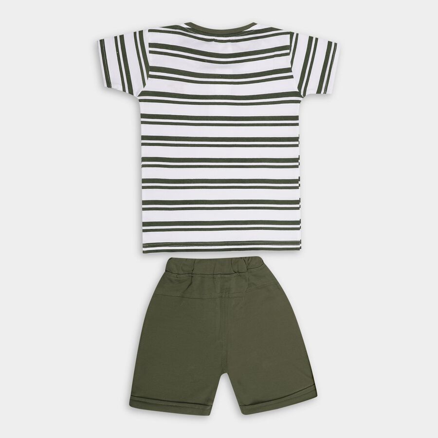 Boys' 100% Cotton Knit Baba Suit , Olive, large image number null