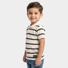 Boys' Off White Polo Neck Polo Boys T-Shirt, ऑफ व्हाइट, small