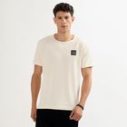 Men's Bright Emerald Green Crew Neck Drifit T-Shirt, Ecru Melange, small image number null