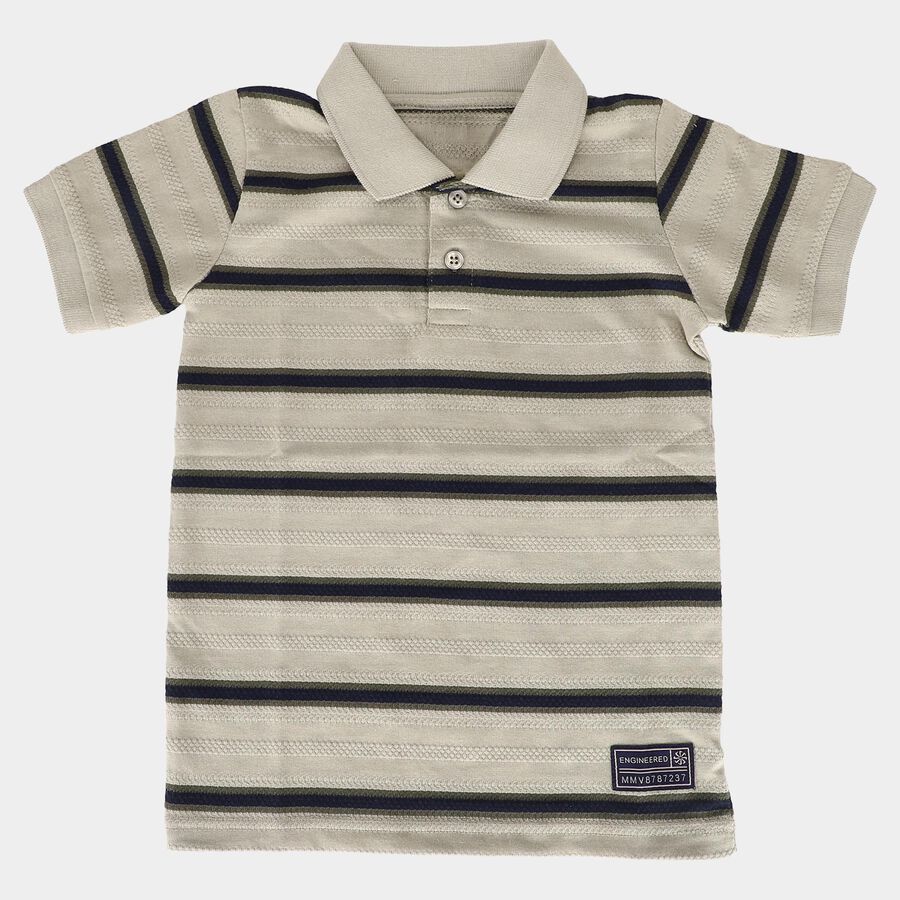 Boys Light Green Polo Neck Polo Boys T-Shirt, हल्का हरा, large