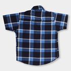 Boys' 100% Cotton Casual Shirt , मध्यम नीला, small image number null