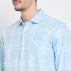 Men's 100% Cotton Casual Shirt , Light Blue, small image number null