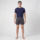 Men's Dark Grey Regular Fit Solid Boxers, गहरा ग्रे, small