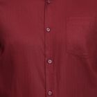 Men's Cotton Formal Shirt, मरून, small image number null