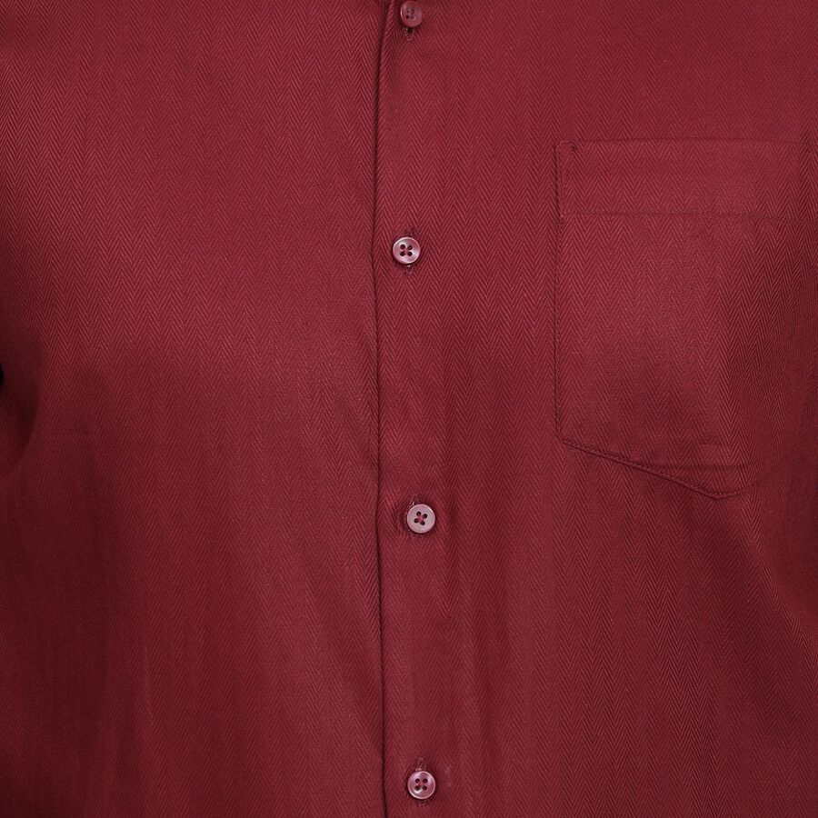 Men's Cotton Formal Shirt, मरून, large image number null