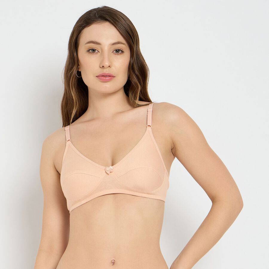 Ladies' 100% Cotton Bra, गहरा पीला, large image number null