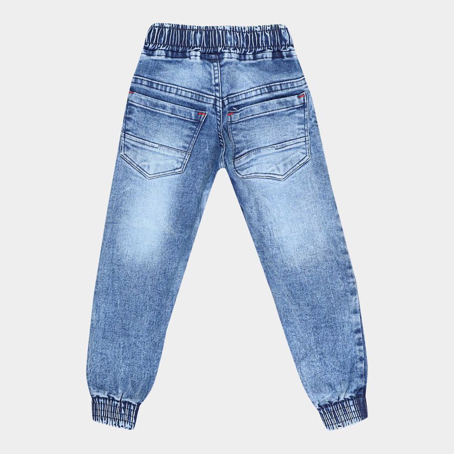 Boys Cut & Sew Jeans, Dark Blue, large image number null