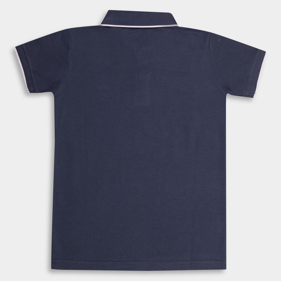 Boys' Half Sleeves T-Shirt, Mid Blue, large image number null